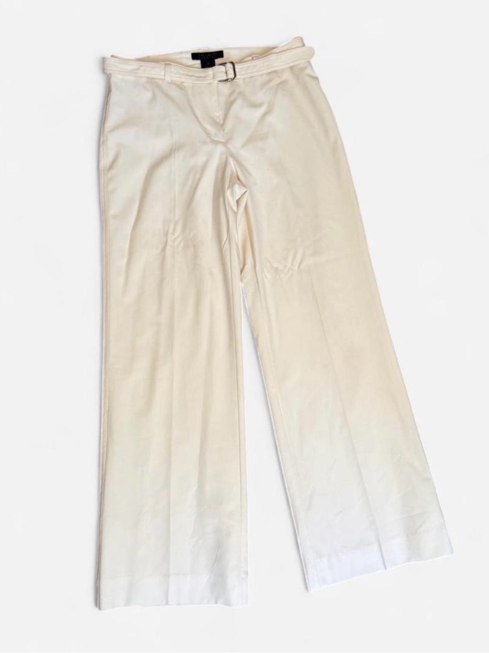 The Limited Cream Wide-Leg Pants with Belt
